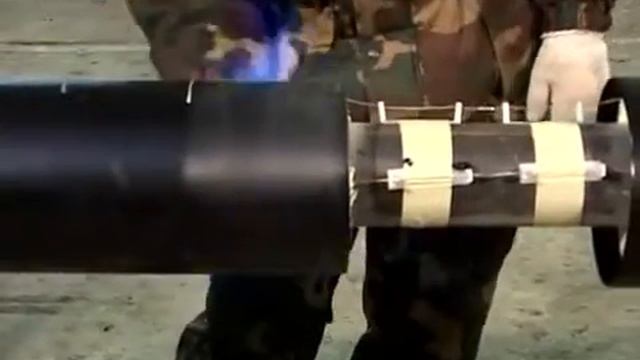 Заделка стыка ППУ трубы