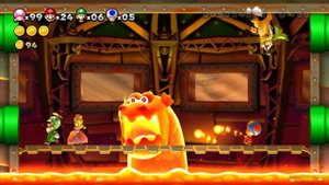 New Super Mario Bros U Deluxe - All Final Castles (4 Player)