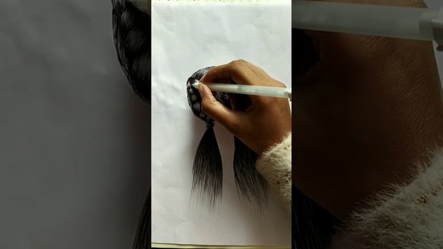 two braids hairstyle for girl | drawing |