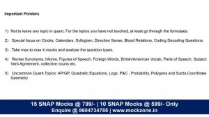 SNAP 2021 Exam: 6 Days Preparation Strategy || Slot 2 - 8th Jan, 2022 || Key Pointers