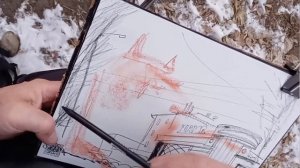 Городская #зарисовка #Пленэр Реальное рисование #UrbanSketching 03.11.2022, #Иркутск © #Беседин О.В