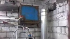 печь на отработке с наддувом закрытого типа