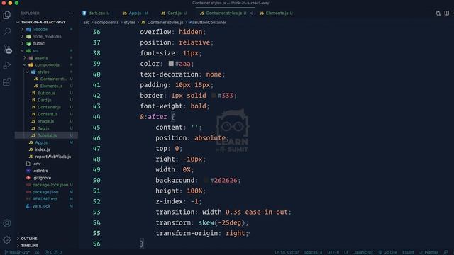 #26 React Styled Components Tutorial - React Styling - CSS in JS - React Tutorial Bangla Series