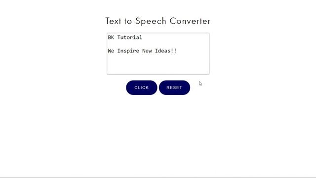 Create Text to Speech Converter Using JavaScript By #BKTutorial