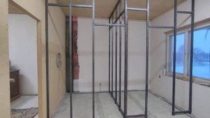 Как сделать перегородки из профильной трубы 40/40. Ровнее чем из дерева и прочнее чем метал.профиль