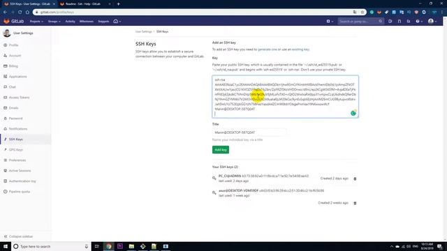 How To Add A SSH Key Gitlab смотреть онлайн