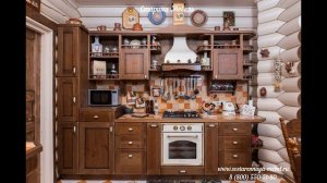 Кухни в деревенском стиле из массива дерева | Кухни на заказ