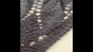 Шаль,платок ,вязание спицами,поворотными рядами,ажурная кайма Листья ?.DIY.