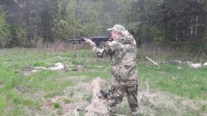 Сайга 12к. Стрельба стоя.