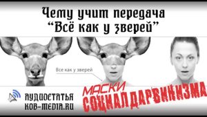 Чему учит передача Всё как у зверей. Маски социалдарвинизма