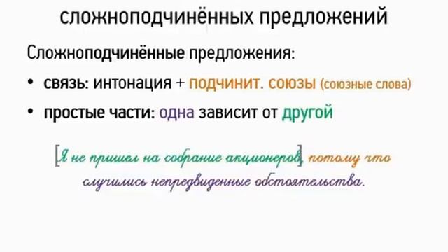 Строение сложноподчинённых предложений 9 кл. смотреть онлайн