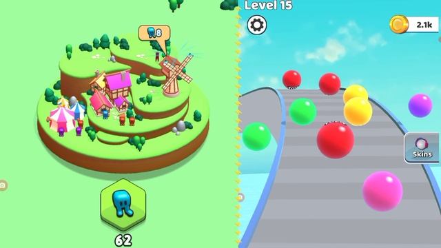 ? Satisfying Mobile Game/ Ball Run Infinity 2048 vs block jam 3d Gameplay walkthrough new part #13
