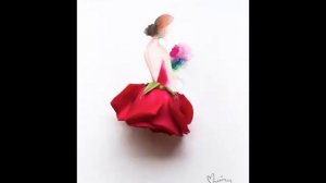 "ХУДОЖНИЦА КОТОРАЯ РИСУЕТ ДЕВУШЕК В ПЛАТЬЯХ ИЗ ЦВЕТОВ"