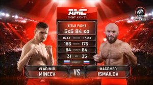 AMC Fight Nights. Владимир Минеев против Магомеда Исмаилова. Полное видео боя