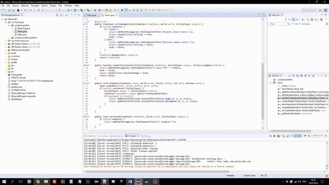 Создание мода Minecraft 1.7.10. Урок #3 Предмет смотреть онлайн