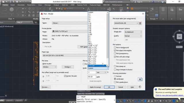 Autocad 2017: Quick save in PDF with correct scale смотреть онлайн