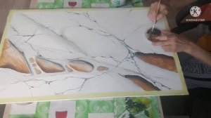 имитация мрамора с помощью интерьерной краски