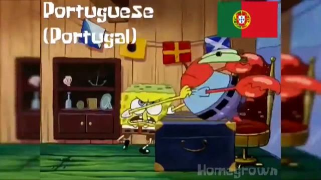 Спанч Боб разозлился на разных языках