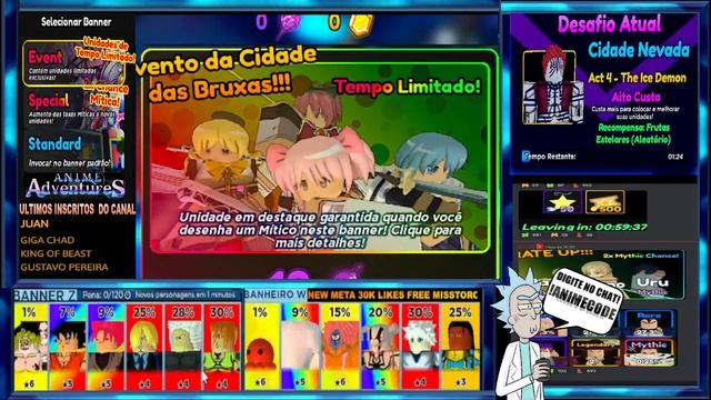 ?[LIVE] ANIME ADVENTURES BANNER + ALL STAR TOWER DEFENSE BANNER #roblox смотреть онлайн