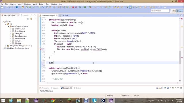 Java 2048 Intermediate Tutorial Part 6 Drawing Tiles смотреть онлайн