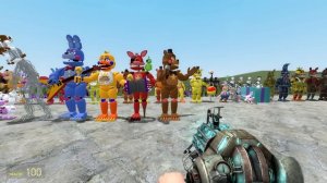ALL GLAMROCK ANIMATRONICS VS TALKING BEN AND TOM in Garry's Mod!!! FNAF Security Breach