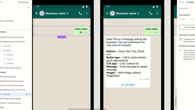 Figma create a realistic WhatsApp conversation prototype (tutorial with UI kit) смотреть онлайн