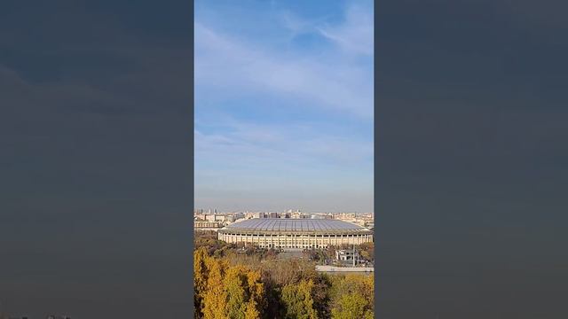 Sky over Moscow, Panorama of Moscow, Vorobyovy gory (Sparrow Hills) 09.10.21, 4K video quality