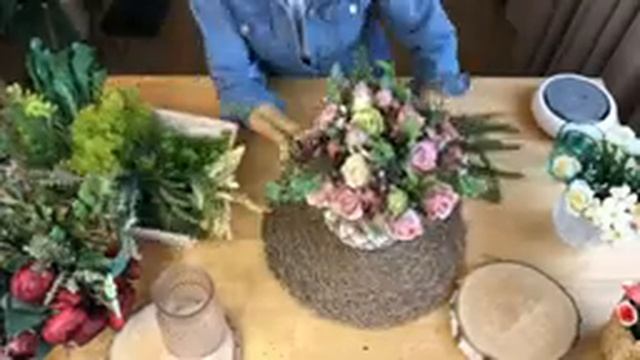 Композиция из искусственных цветов для интерьера смотреть онлайн