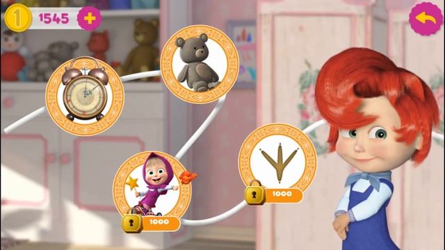 День с Машей и Медведем #1 Обзор Утренних игр Детское видео как Мультик Let's Play смотреть онлайн