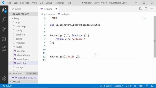 Laravel Tutorial Bangla | Basic Routing Part 07