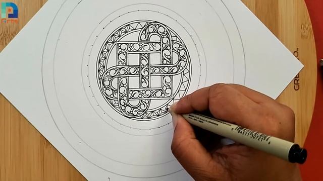 How to draw a Celtic Mandala with easy steps - Draw Along - Heart Knot - MandalaNPA 055 - Part 1 смотреть онлайн