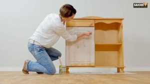 Нанесение  цветного декоративного воска SAICOS COLORWACHS на мебель