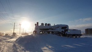 Воркутинский паровоз возивший уголь в освобождённый Ленинград