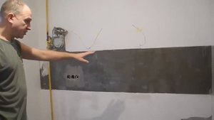 Укладка кухонного фартука из мозаики часть 1