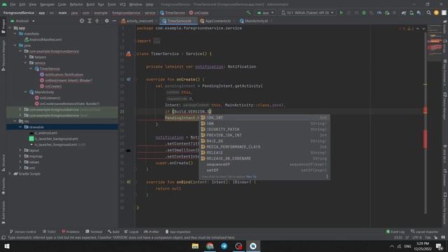 Android УКРАЇНСЬКОЮ Урок 20 Foreground Service | Простий приклад ...