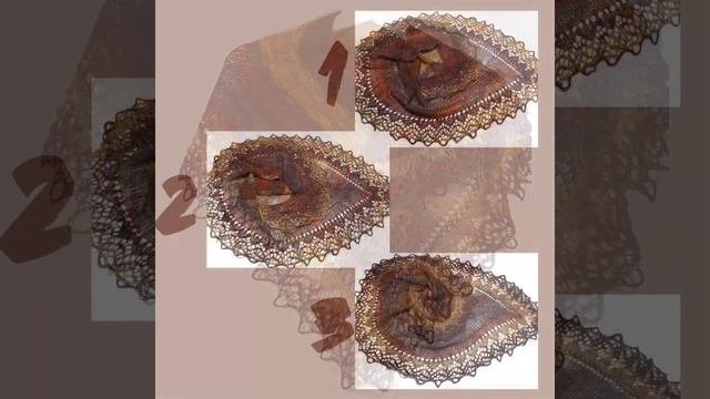 Шаль-фишю Ноябрьский вечер. Вязаная спицами ажурная шаль из мохера. Ручная работа. Купить шаль.