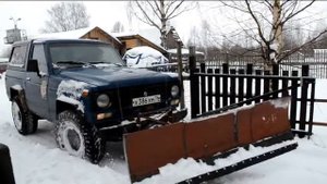 Ниссан Патрол к 160 со снегоотвалом