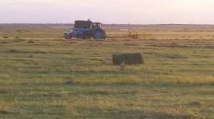 Тюкуем сено, два трактора работает, а наскребли всего одну машину сена