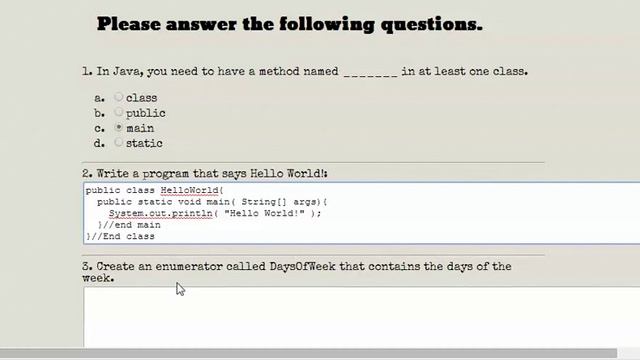 Java Test Classes