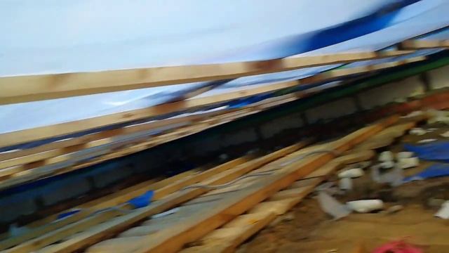 FINKA пароизоляция 200 мк. Финка . Укладка межэтажного пролета.