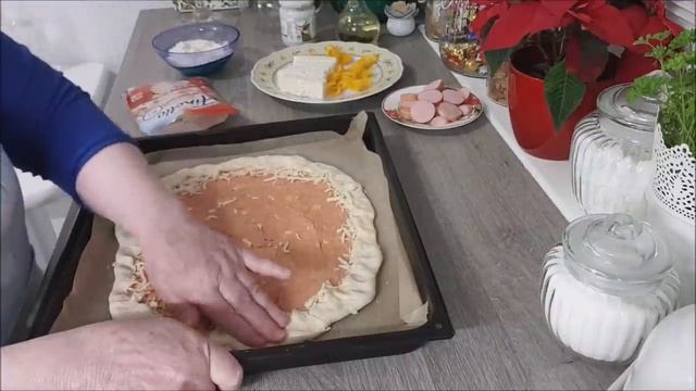 Луковый пирог !Пицца со шпикачками! Домашняя еда Кухня Рецепты