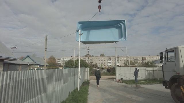Установка Композитного Бассейна ДРАММЕН FRANMER