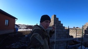 Перемычка на гаражные ворота!Гараж из керамзитного блока!