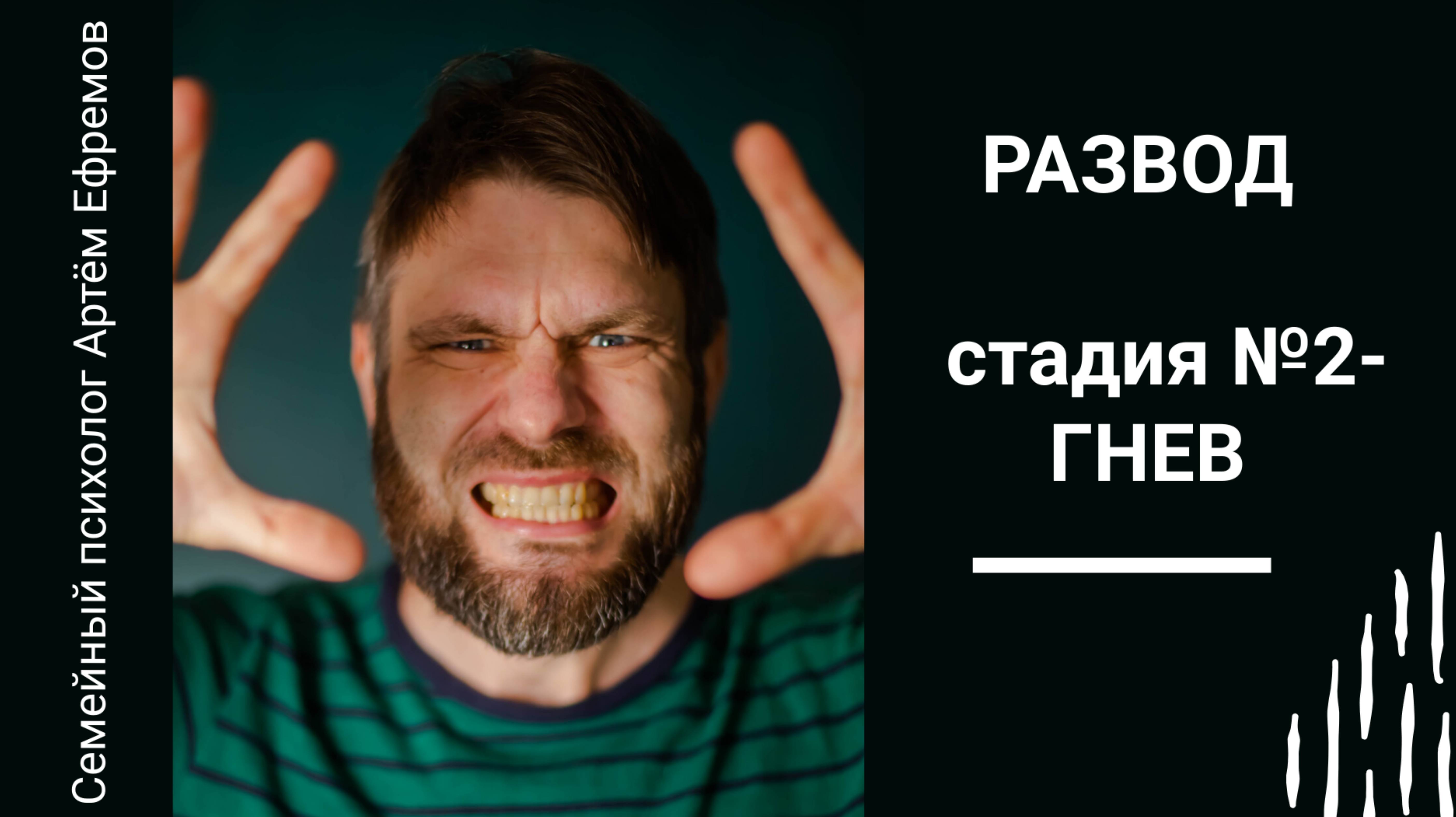 Стадии развода. Стадия №2 - ГНЕВ. Семейный психолог Артём Ефремов