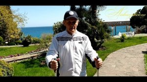 Техника скандинавской ходьбы для начинающих. Терренкур в Айвазовское..mp4