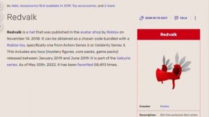 HOW TO GET THE ROBLOX RED VALK 2023