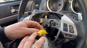 Как снять руль Митсубиси Лансер 10 Mitsubishi Lancer X подробная инструкция .