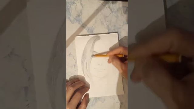 Видео портрет красивой девушки / Рисую портрет карандашом