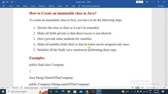 What is immutable class in java(Telugu)