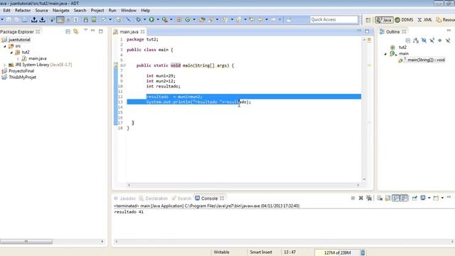 Tutoriales java y Android suma ,resta,multiplicacion ,division y float смотреть онлайн